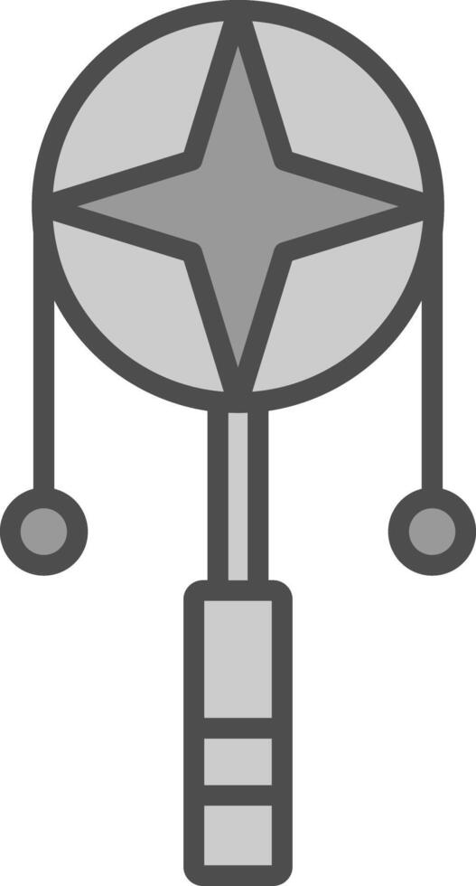 Spin Drum Line Filled Greyscale Icon Design vector