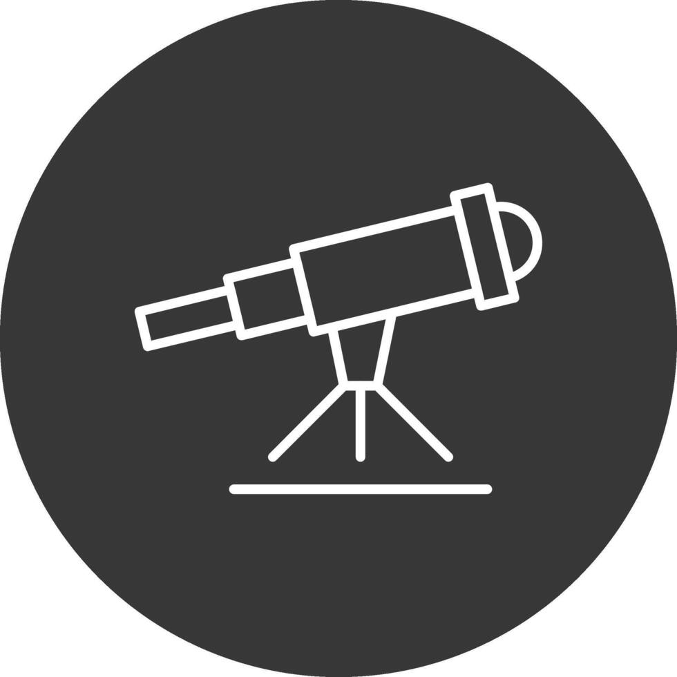 Stargazing Line Inverted Icon Design vector