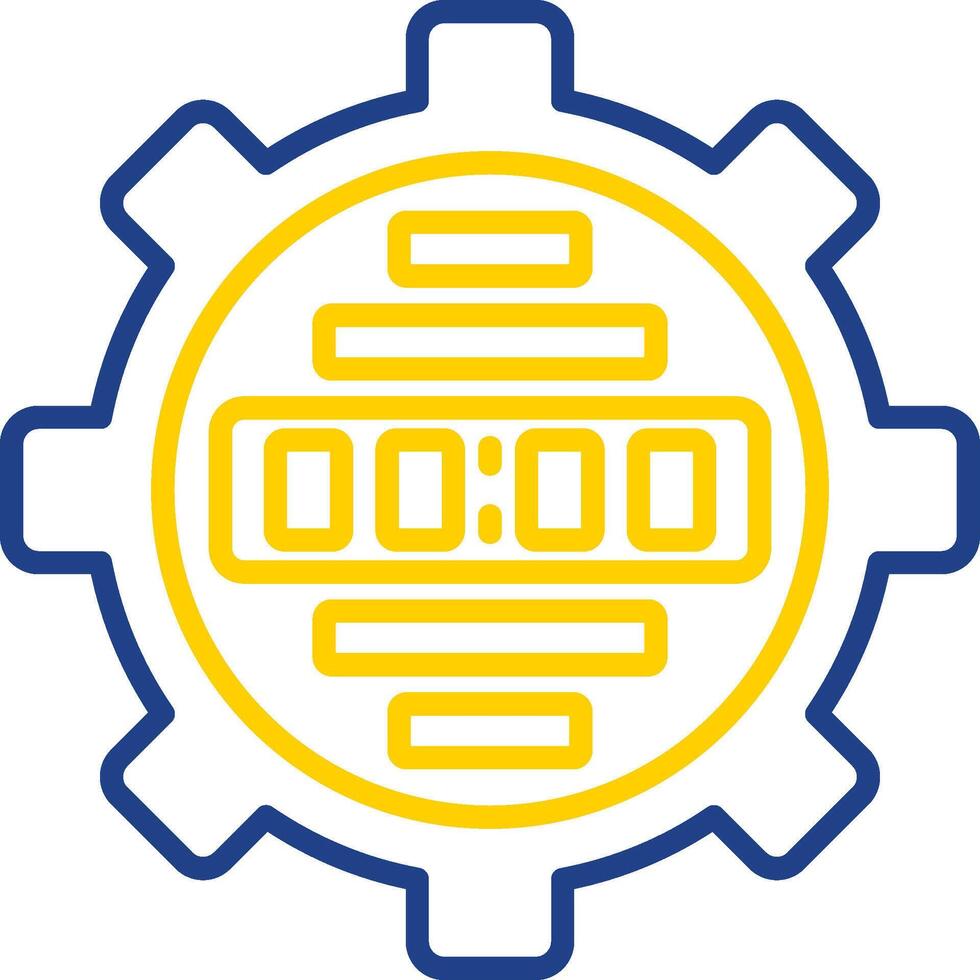 Pressure Gauge Line Two Colour Icon Design vector