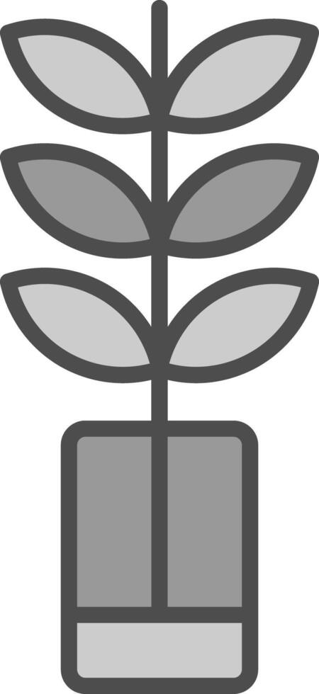 Plant Line Filled Greyscale Icon Design vector