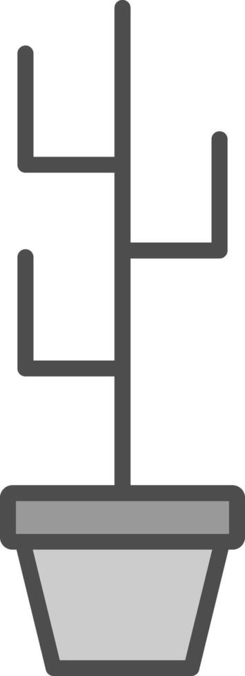 Cactus Line Filled Greyscale Icon Design vector