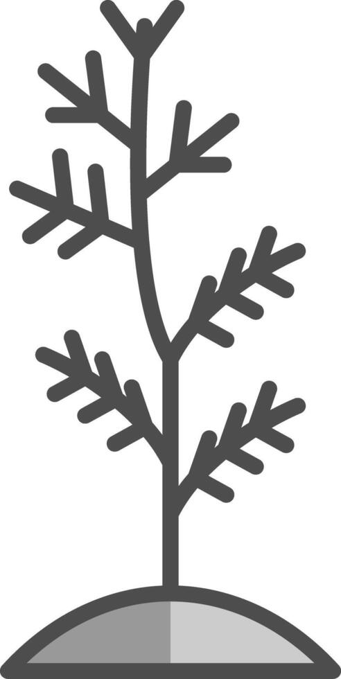 Plant Line Filled Greyscale Icon Design vector
