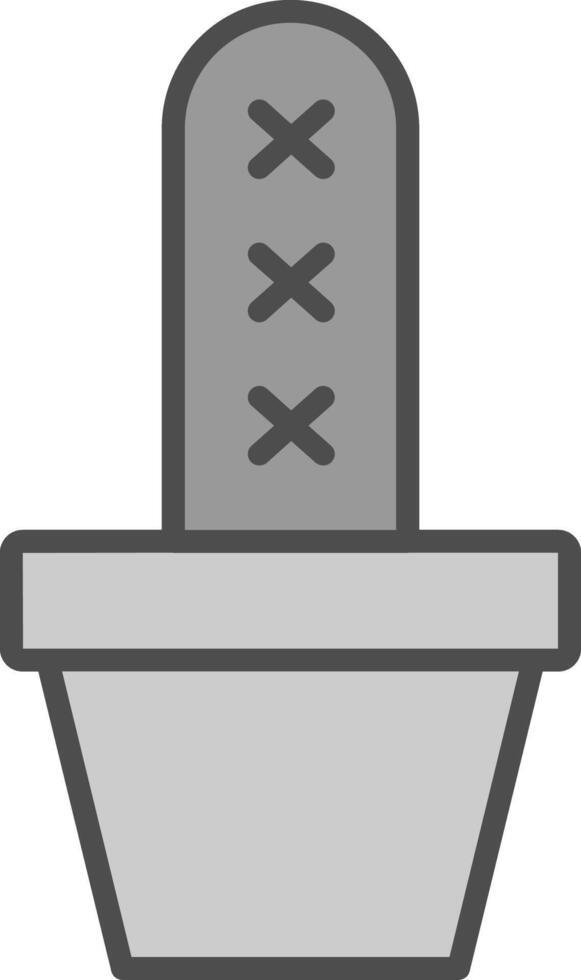 Cactus Line Filled Greyscale Icon Design vector
