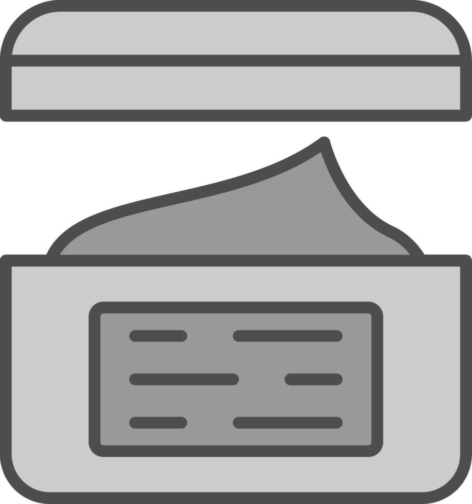 Body Cream Line Filled Greyscale Icon Design vector