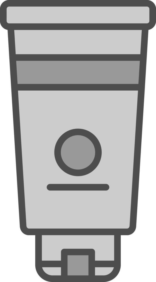 Hand Cream Line Filled Greyscale Icon Design vector