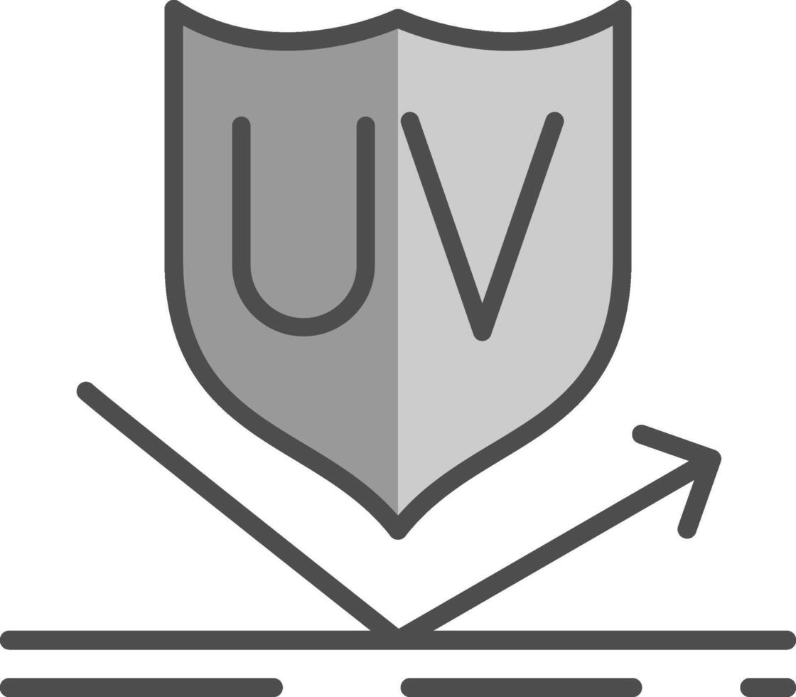 UV Protection Line Filled Greyscale Icon Design vector