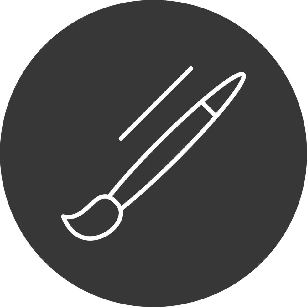 Paint Brush Line Inverted Icon Design vector