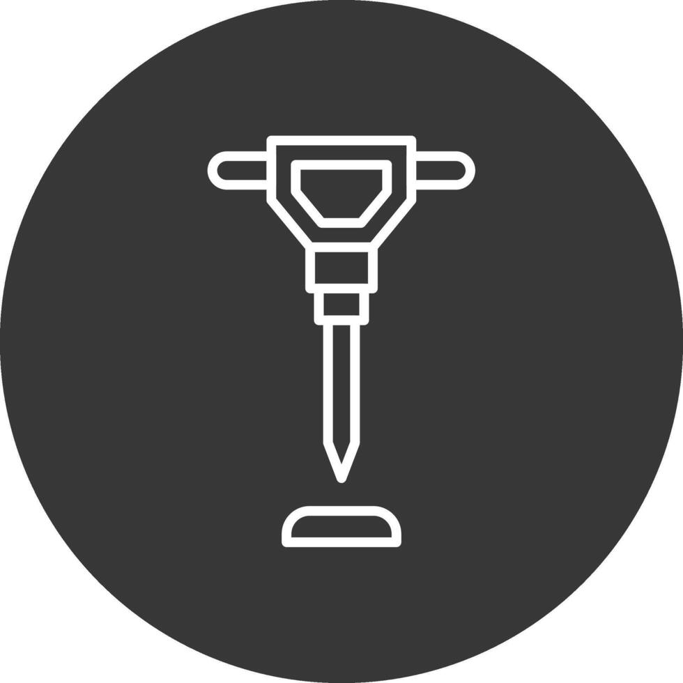 Hand Saw Line Inverted Icon Design vector