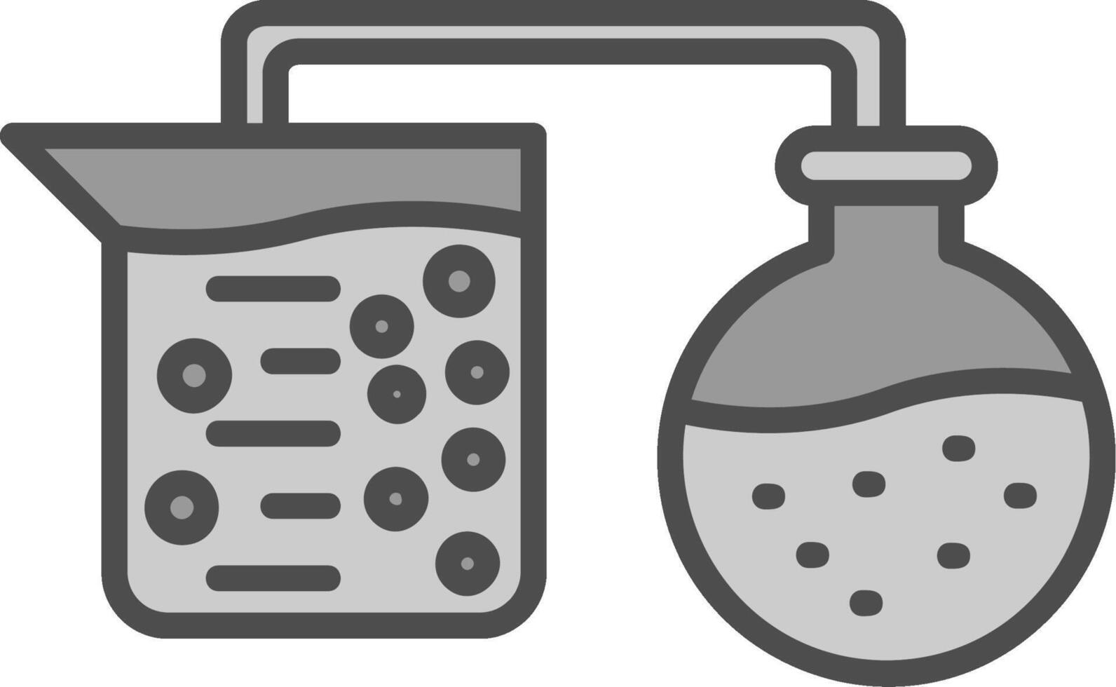 Flask Line Filled Greyscale Icon Design vector