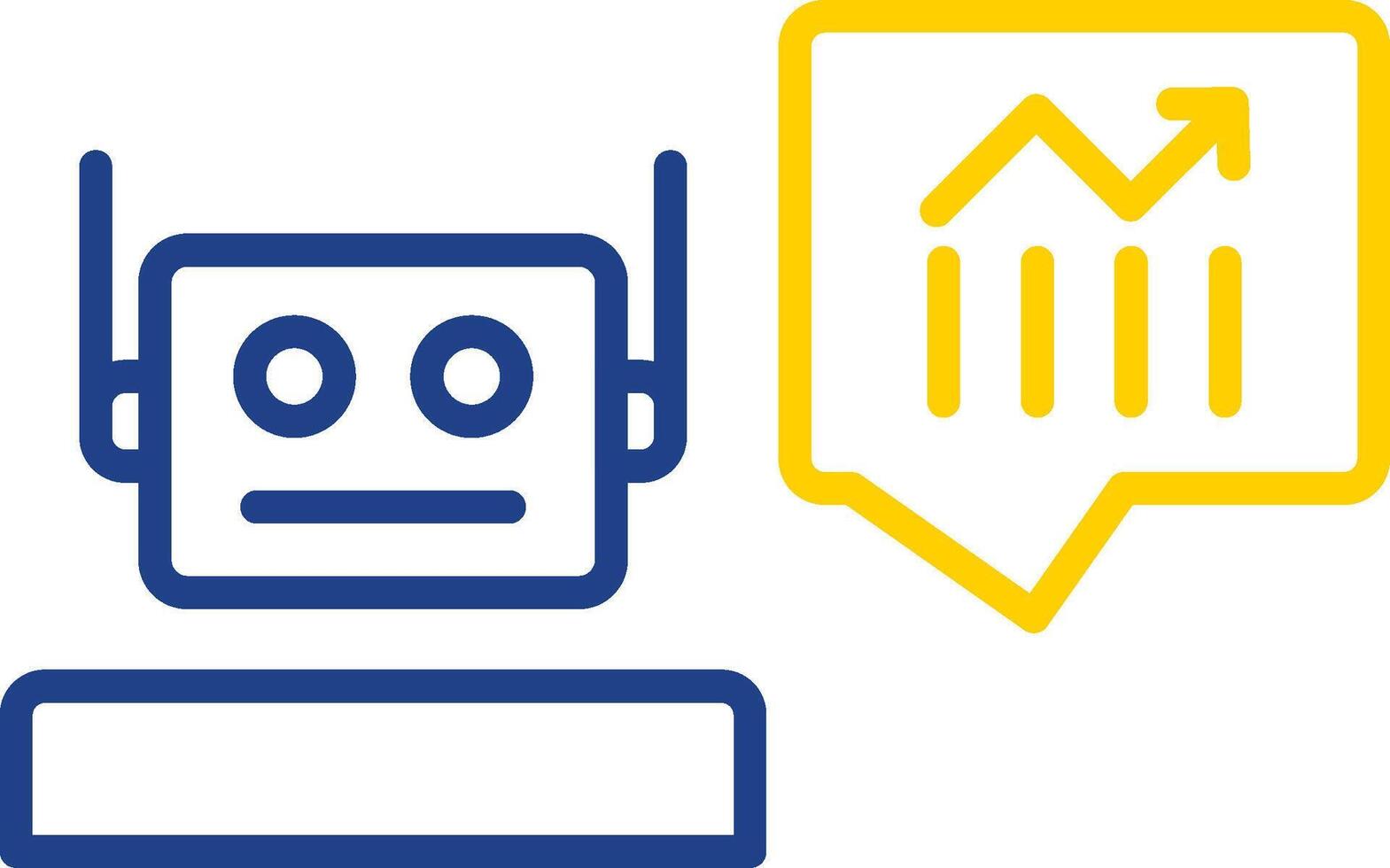 Prediction Line Two Colour Icon Design vector