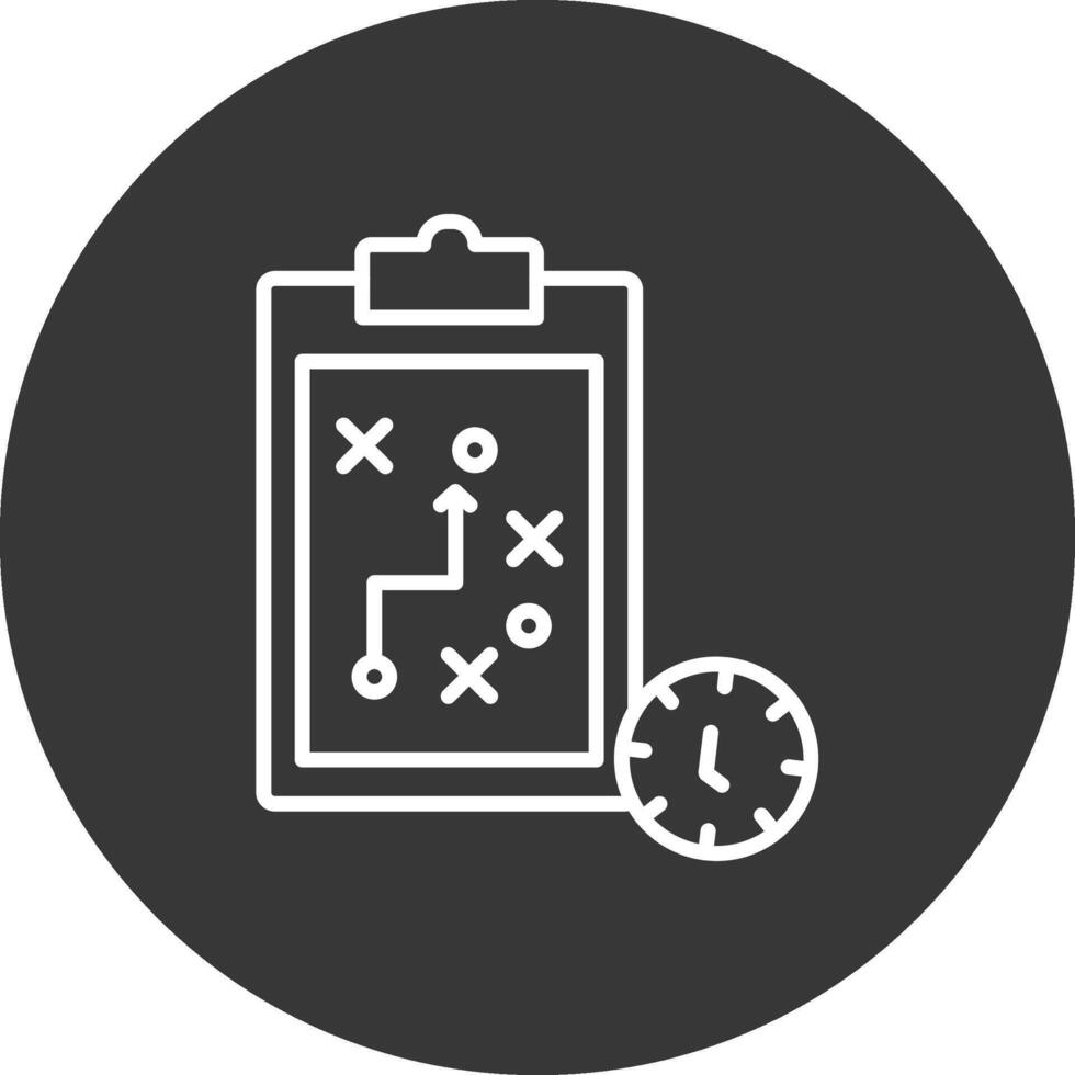 Marketing Strategy Line Inverted Icon Design vector