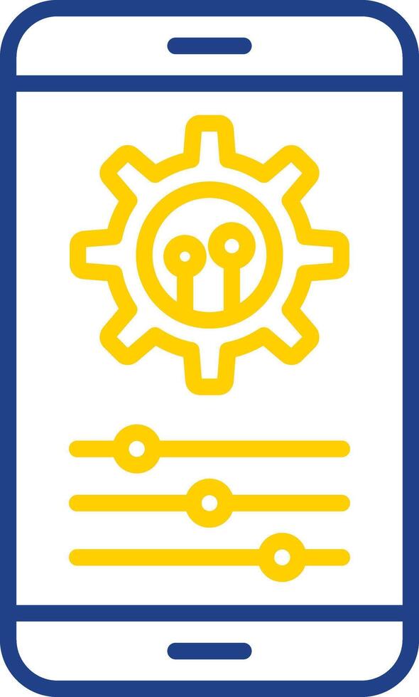 Settings Line Two Colour Icon Design vector