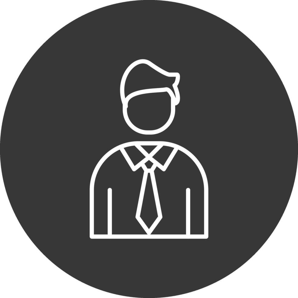 Employee Line Inverted Icon Design vector