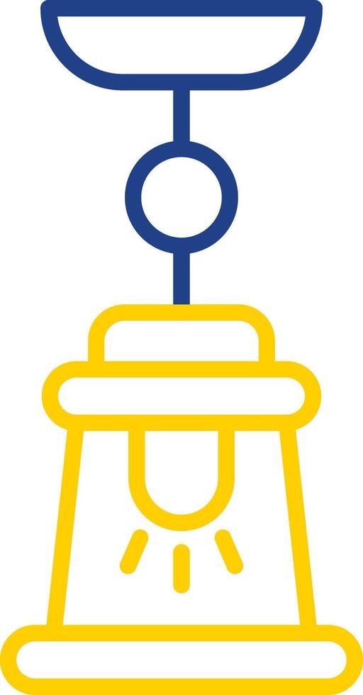 Lamp Line Two Colour Icon Design vector