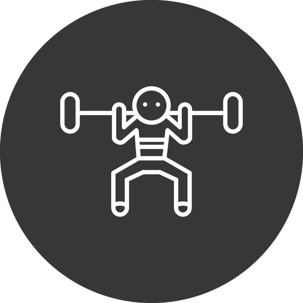 Workout Line Inverted Icon Design vector