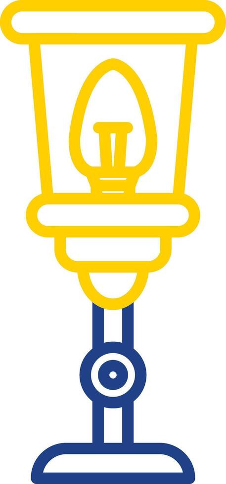 Lamp Line Two Colour Icon Design vector