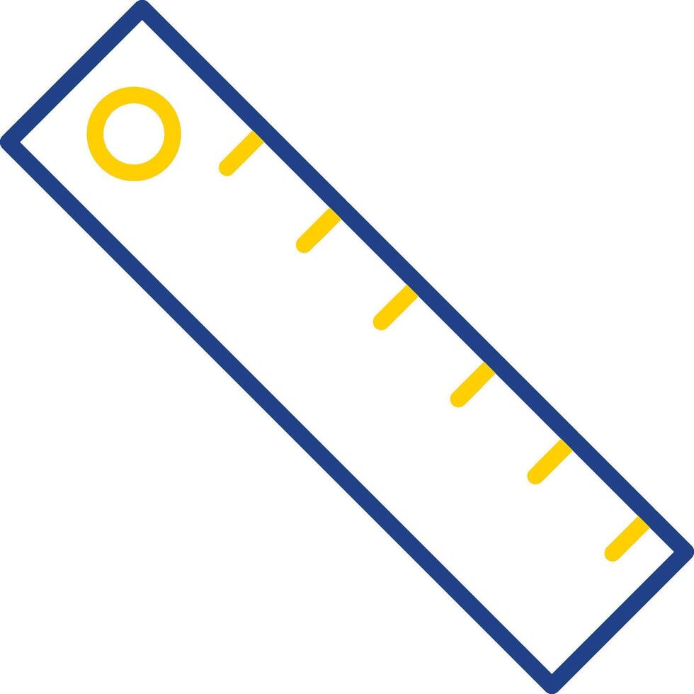 Ruler Line Two Colour Icon Design vector