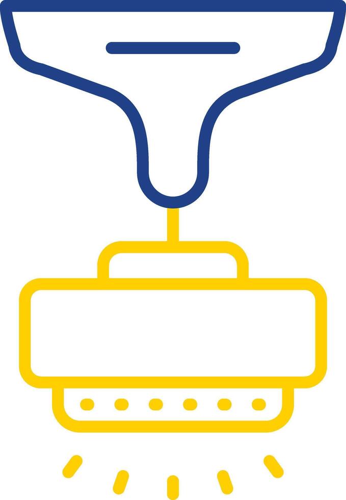 Lamp Line Two Colour Icon Design vector