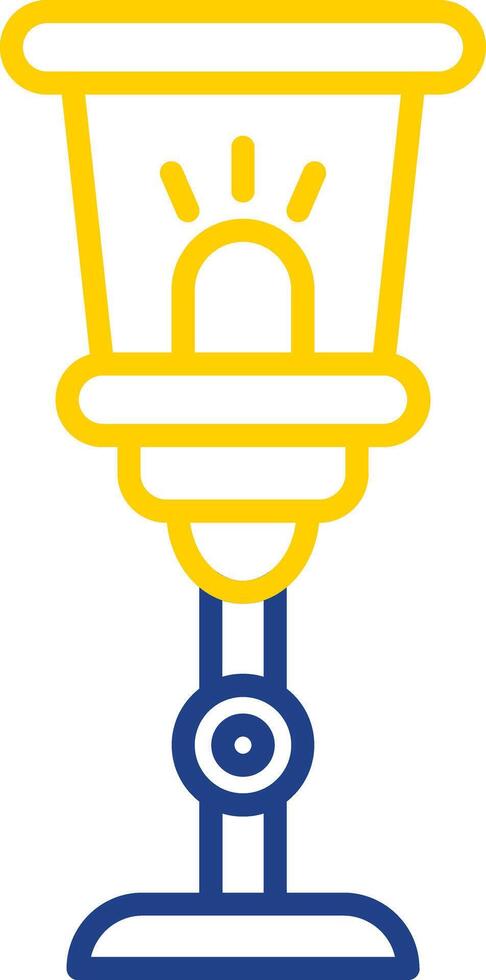 Lamp Line Two Colour Icon Design vector