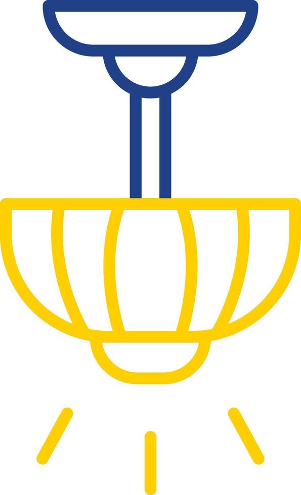Lamp Line Two Colour Icon Design vector