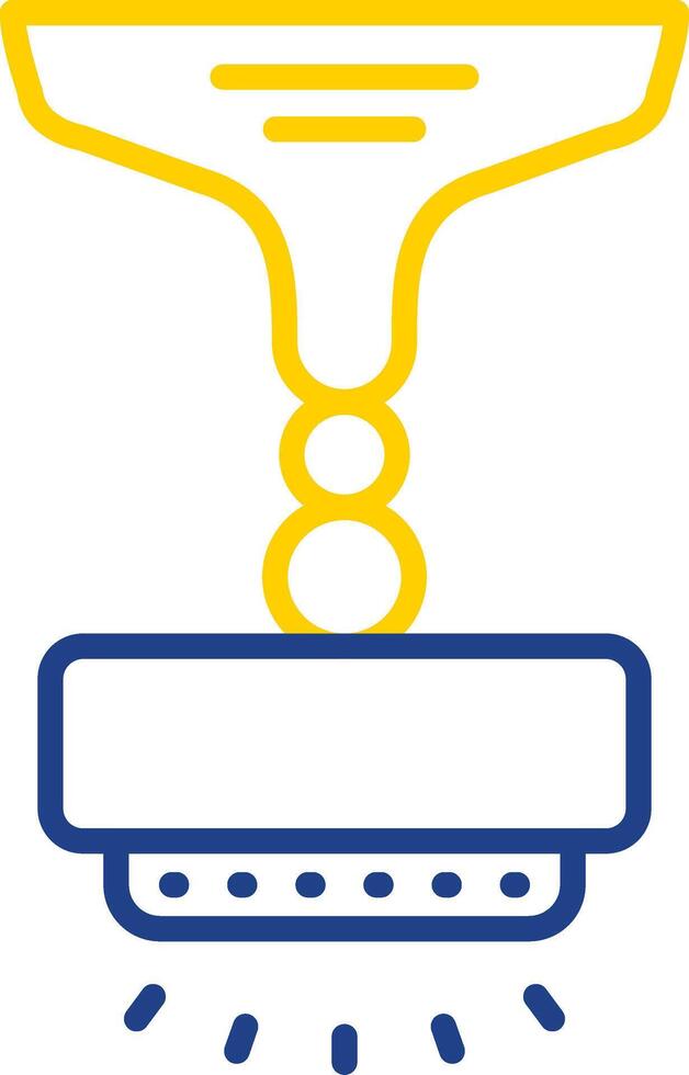 Lamp Line Two Colour Icon Design vector