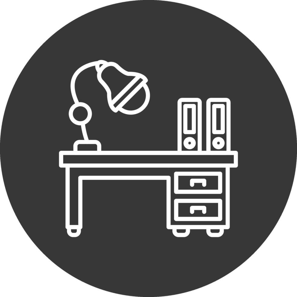 Workspace Line Inverted Icon Design vector