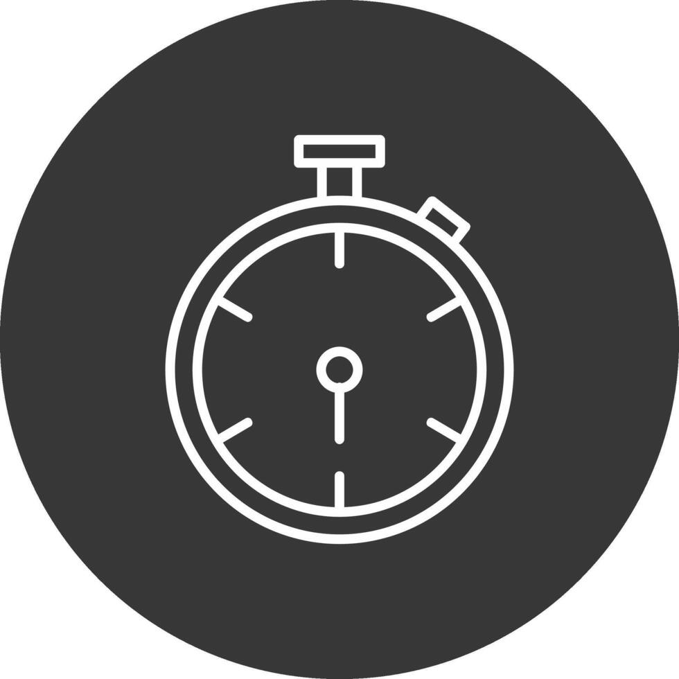 Stopwatch Line Inverted Icon Design vector