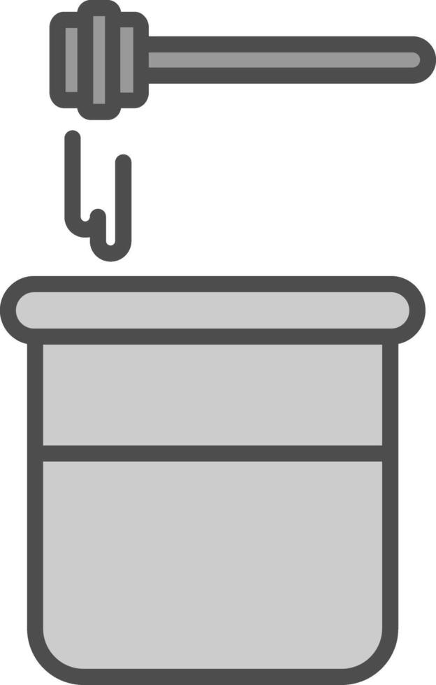 Honey Line Filled Greyscale Icon Design vector