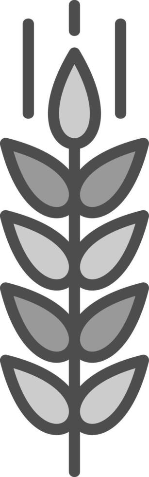 Wheat Line Filled Greyscale Icon Design vector