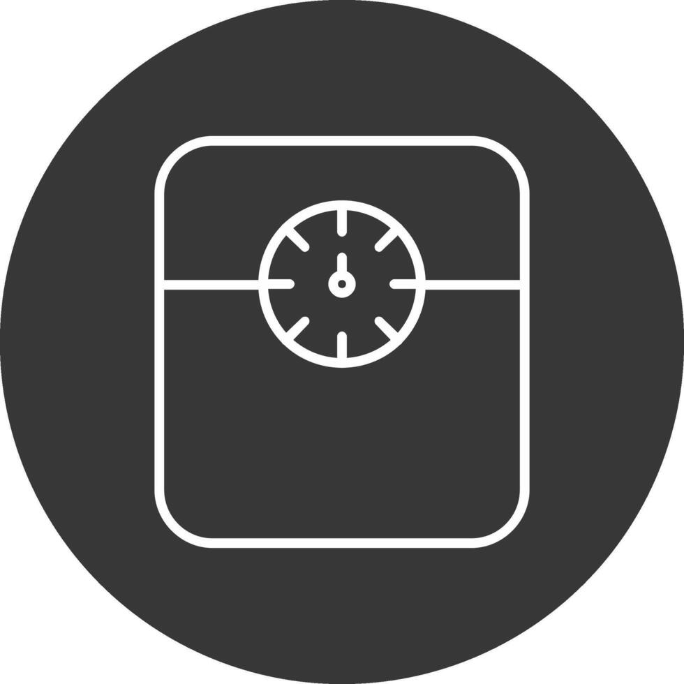 Weight Scale Line Inverted Icon Design vector