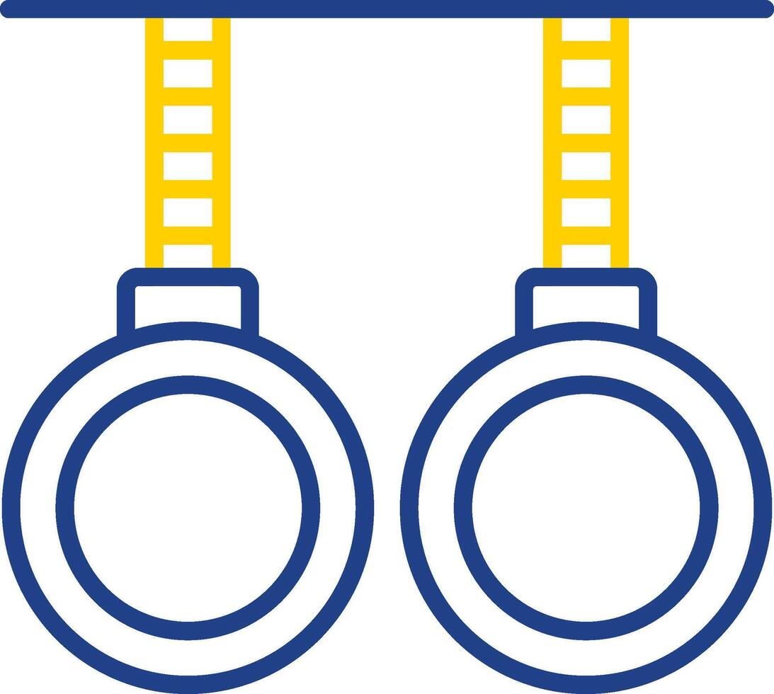 Gymnastics Line Two Colour Icon Design vector