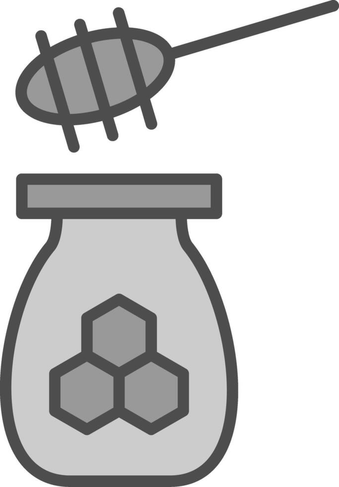 Honey Line Filled Greyscale Icon Design vector