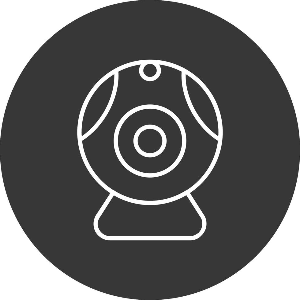 Web camera Line Inverted Icon Design vector