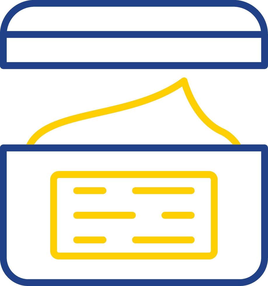 Body Cream Line Two Colour Icon Design vector