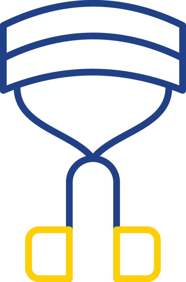 Curler Line Two Colour Icon Design vector