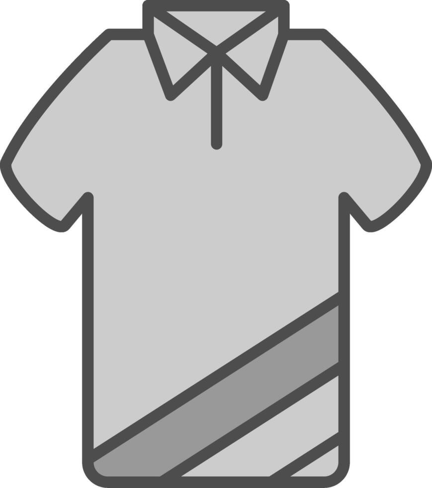 T Shirt Line Filled Greyscale Icon Design vector