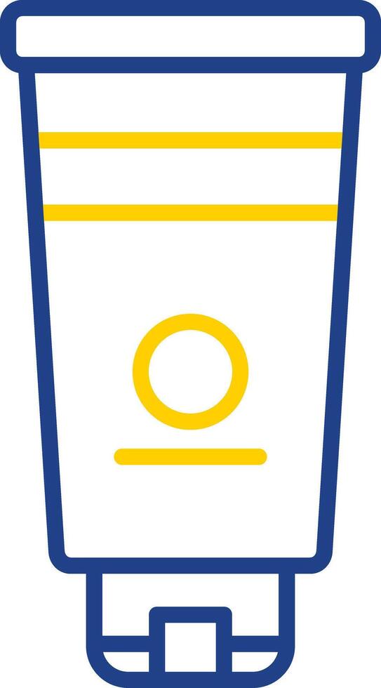 Hand Cream Line Two Colour Icon Design vector