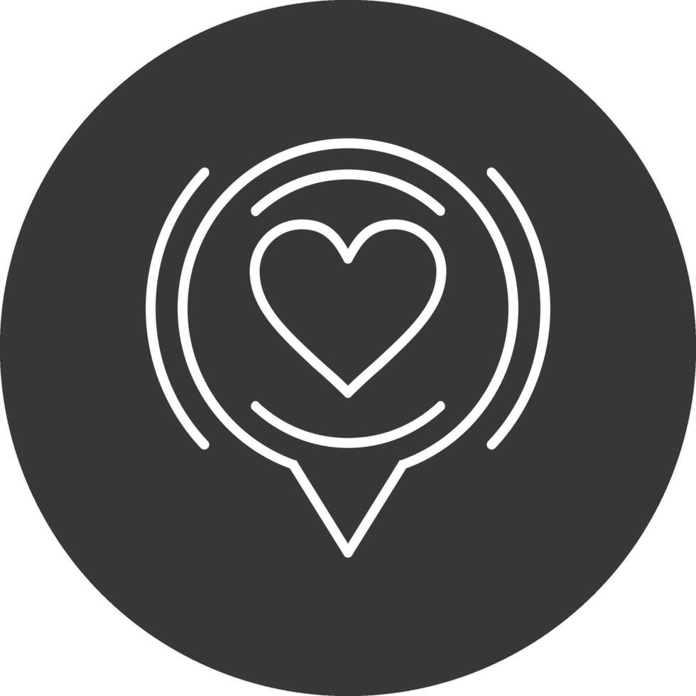 Love Line Inverted Icon Design vector