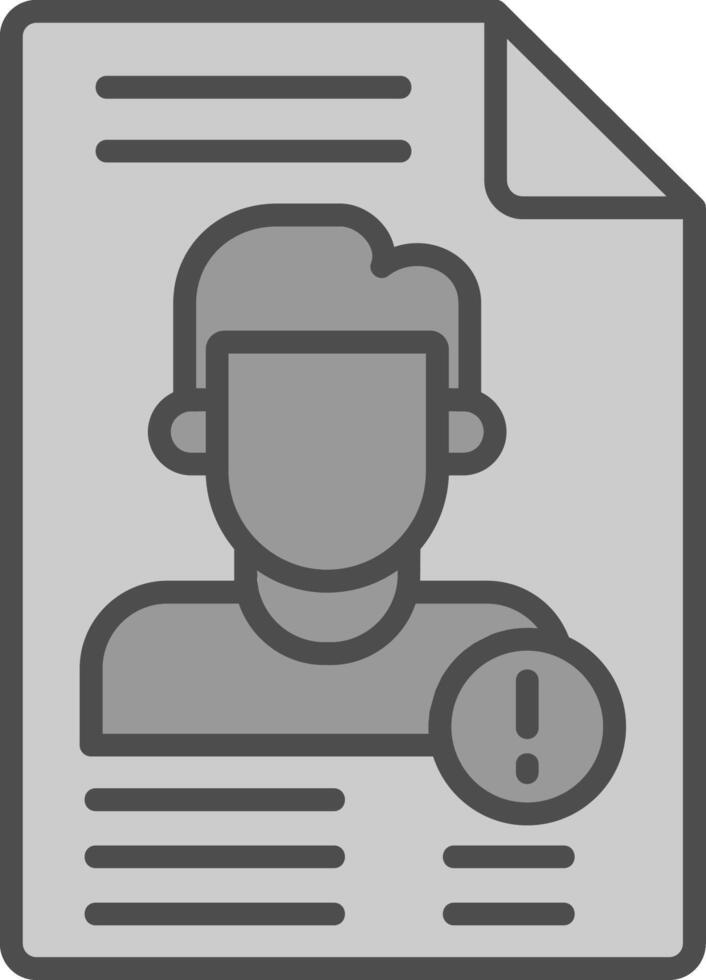 Personal Informsation Line Filled Greyscale Icon Design vector