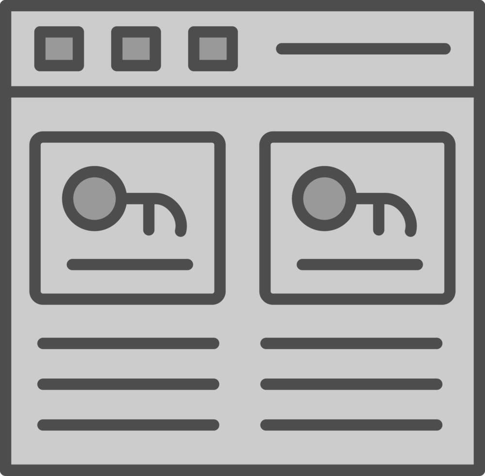 Password Manager Line Filled Greyscale Icon Design vector