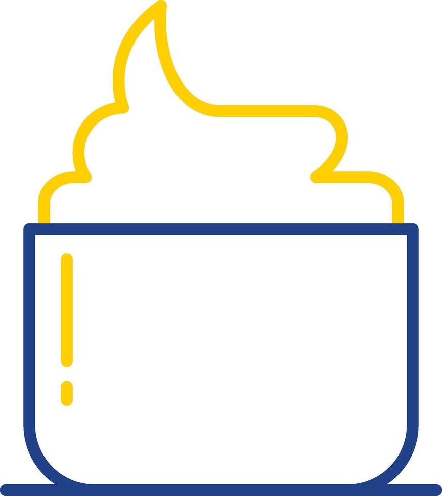 Hair Mask Line Two Colour Icon Design vector