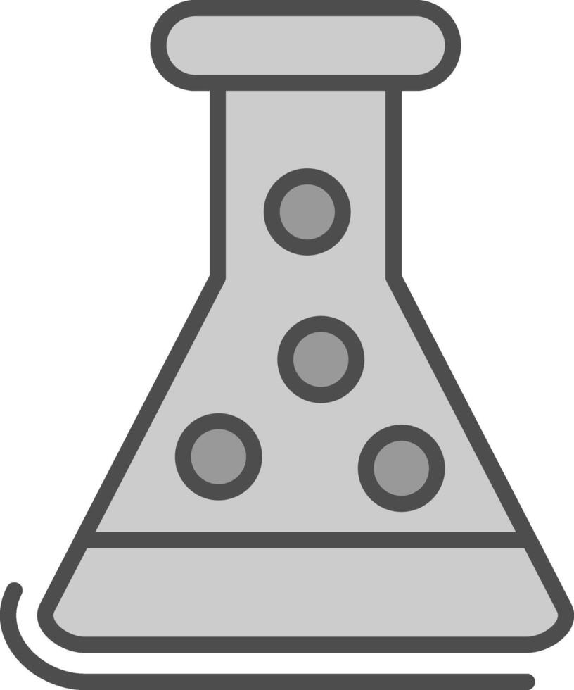 Lab Beaker Line Filled Greyscale Icon Design vector