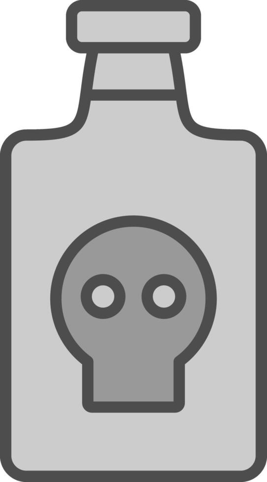Poison Line Filled Greyscale Icon Design vector