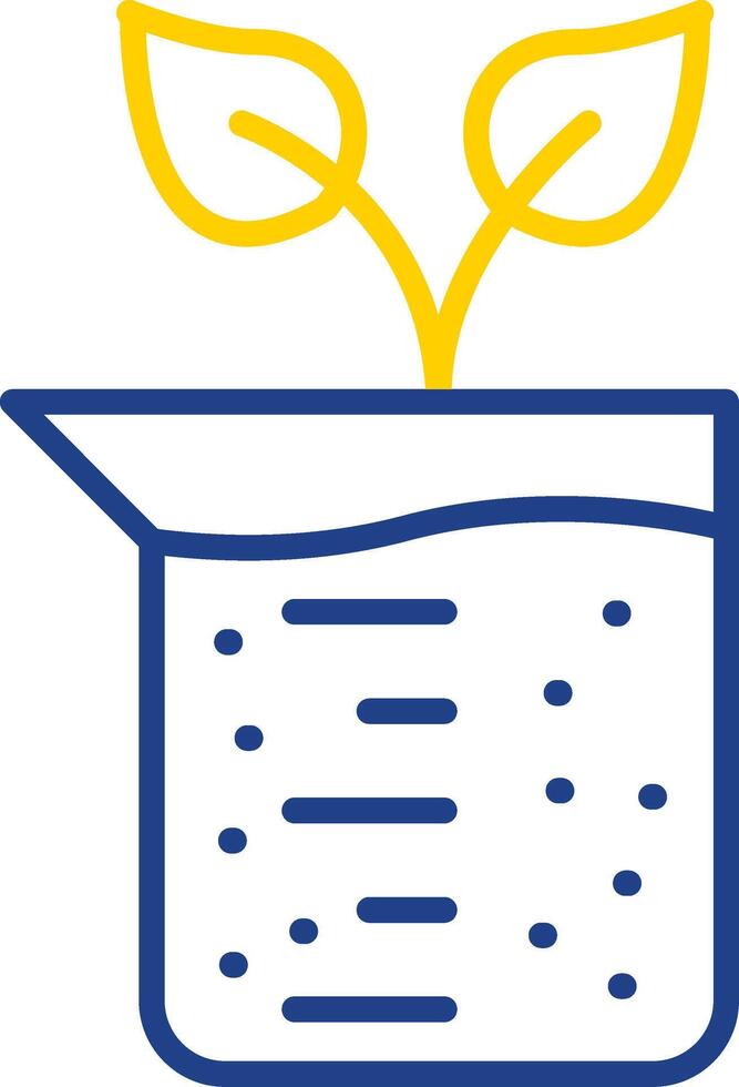 Beaker Line Two Colour Icon Design vector