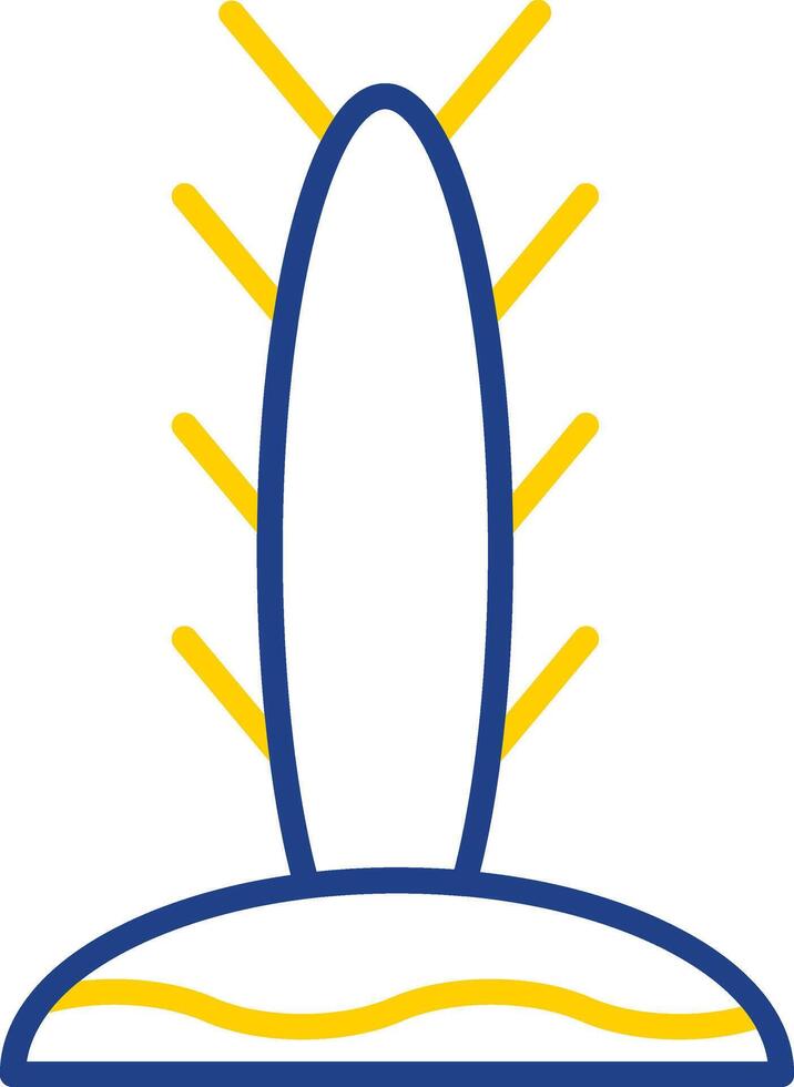 Cactus Line Two Colour Icon Design vector