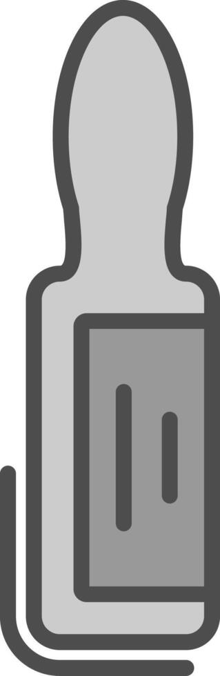 Ampoule Line Filled Greyscale Icon Design vector