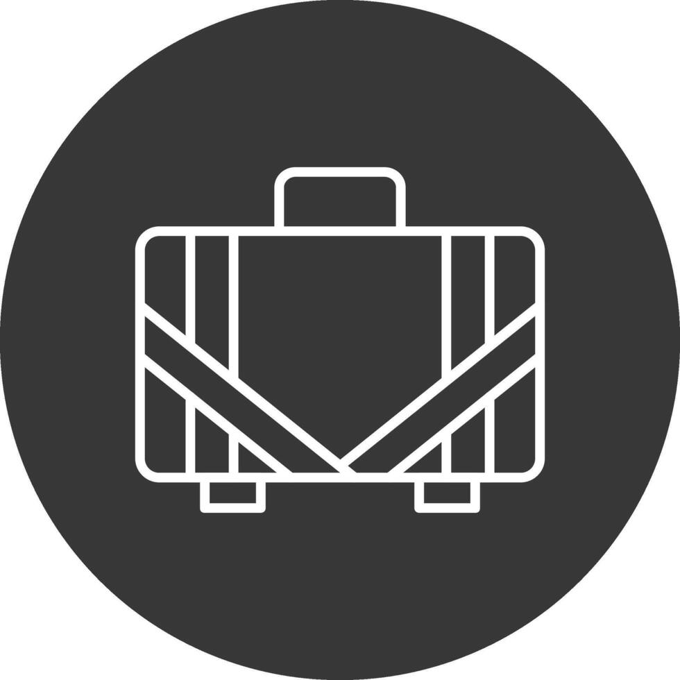 Suitcase Line Inverted Icon Design vector