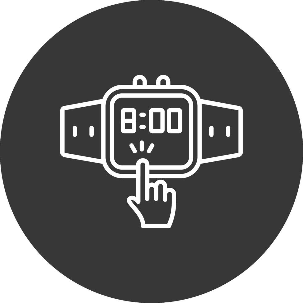 Touchscreen Line Inverted Icon Design vector