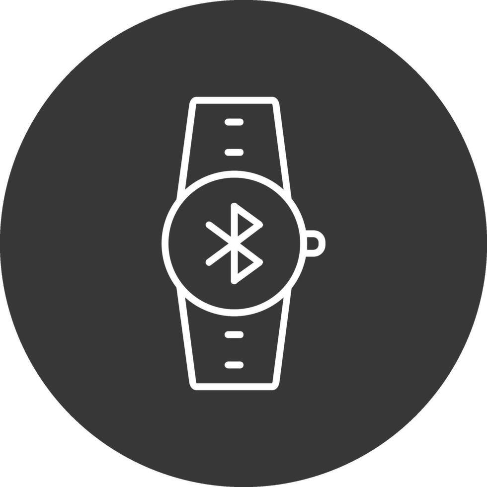 Bluetooth Line Inverted Icon Design vector