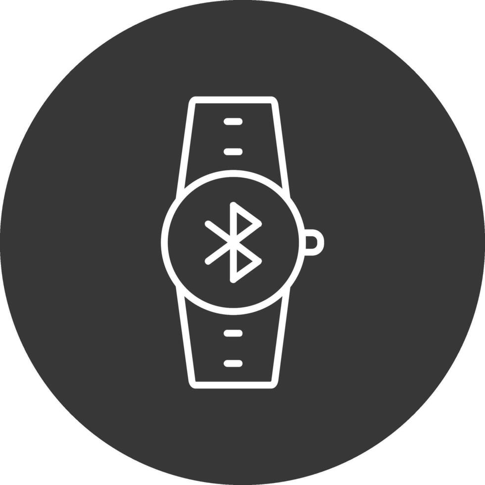 Bluetooth línea invertido icono diseño vector